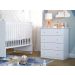 Cômoda Para Bebê Branca Espaçosa Com 04 Gavetas Para Quarto Infantil Luxo Ic4