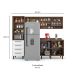 Cozinha Compacta Evolution 5 Portas 4 Gavetas Branco e Tannat