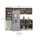 Cozinha Compacta Evolution 5 Portas 4 Gavetas Legno e Crema