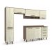 Cozinha Compacta Evolution 7 Portas 4 Gavetas Legno e Crema
