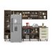Cozinha Compacta Evolution 7 Portas 4 Gavetas Legno e Crema