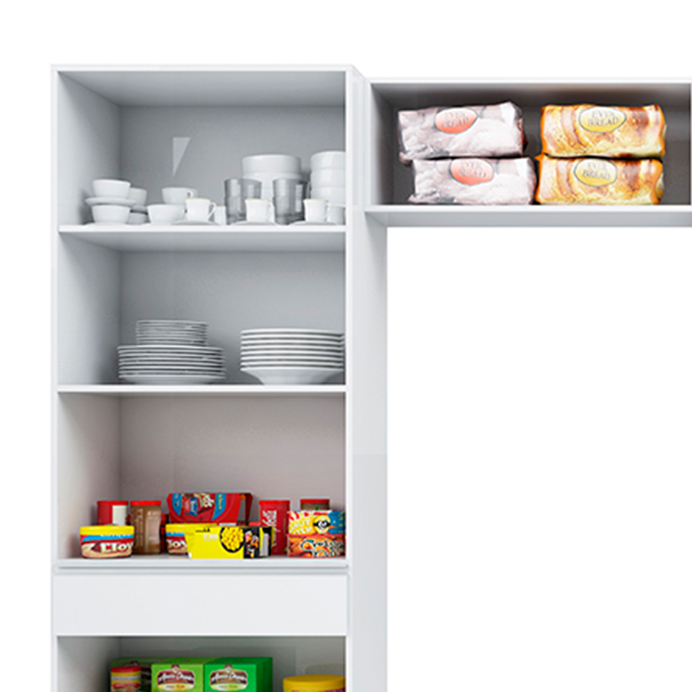 Cozinha Compacta Top Class 10 Portas 3 Gavetas Branca