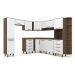 Cozinha Completa Evolution Plus 10 Portas 8 Gavetas Branco e Tannat