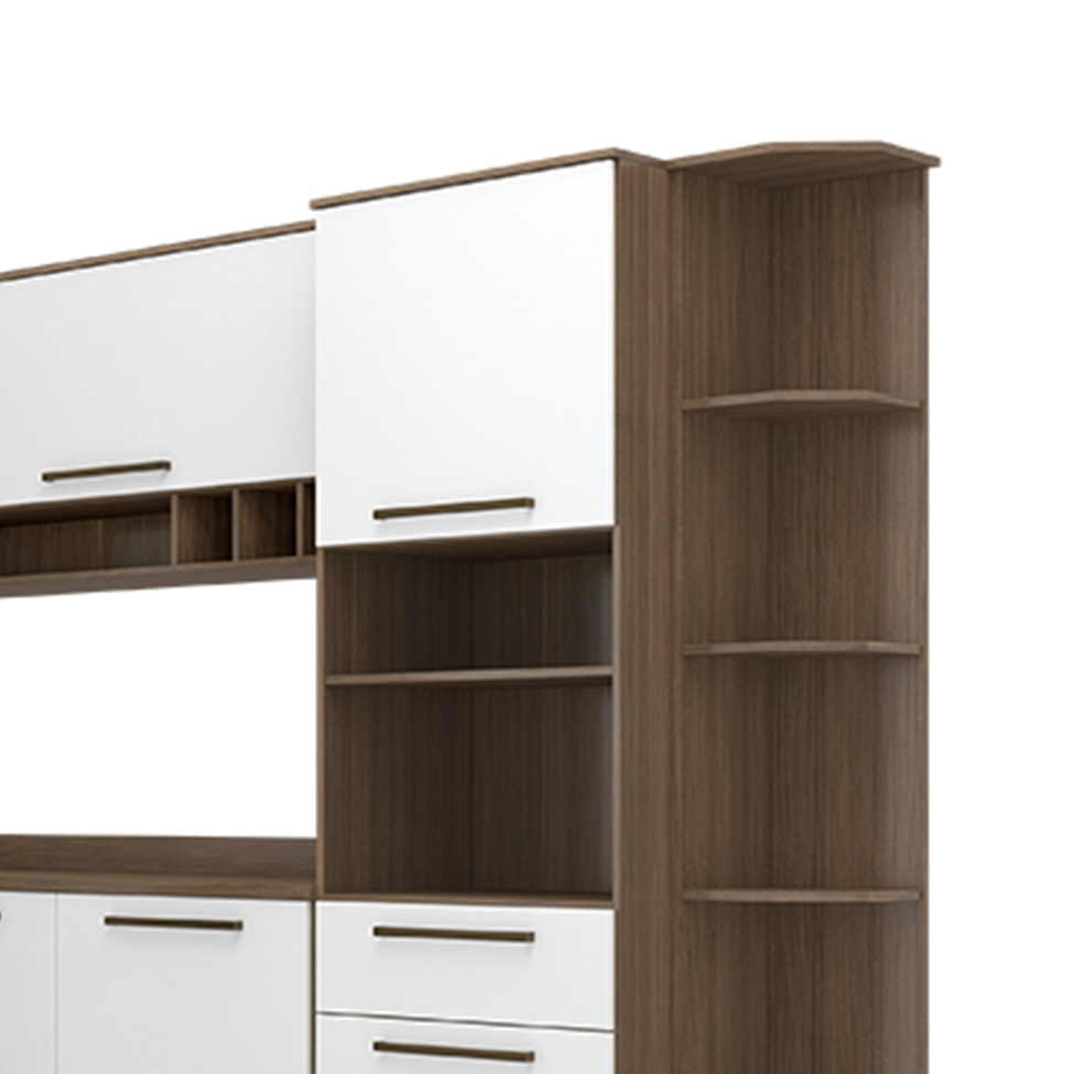 Cozinha Completa Evolution Plus 10 Portas 8 Gavetas Branco e Tannat