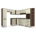 Cozinha Completa Evolution Plus 10 Portas 8 Gavetas Legno e Crema