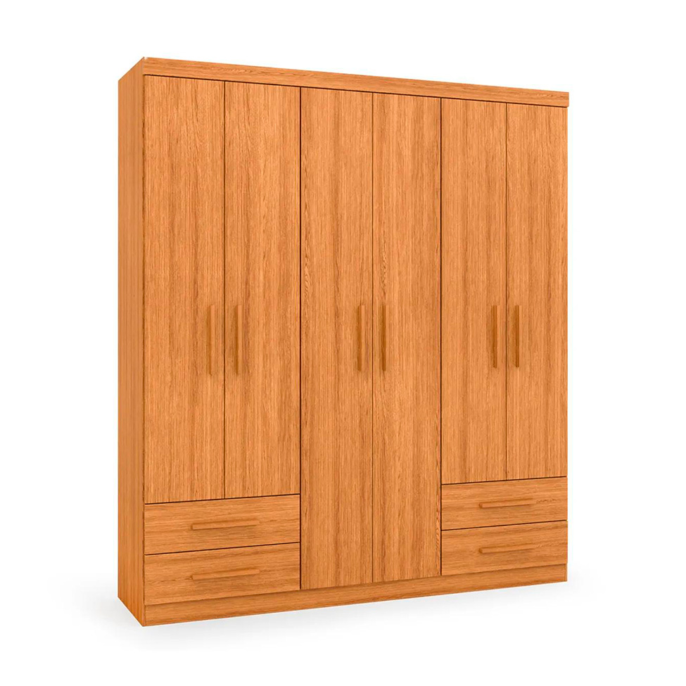 Guarda-Roupa Casal Advantage 6 Portas 4 Gavetas Freijó