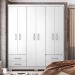 Guarda-Roupa Casal Primacy 6 Portas 4 Gavetas Branco