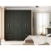 Guarda-Roupa Casal Primacy 6 Portas 4 Gavetas Preto