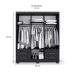 Guarda-Roupa Casal Primacy 6 Portas 4 Gavetas Preto
