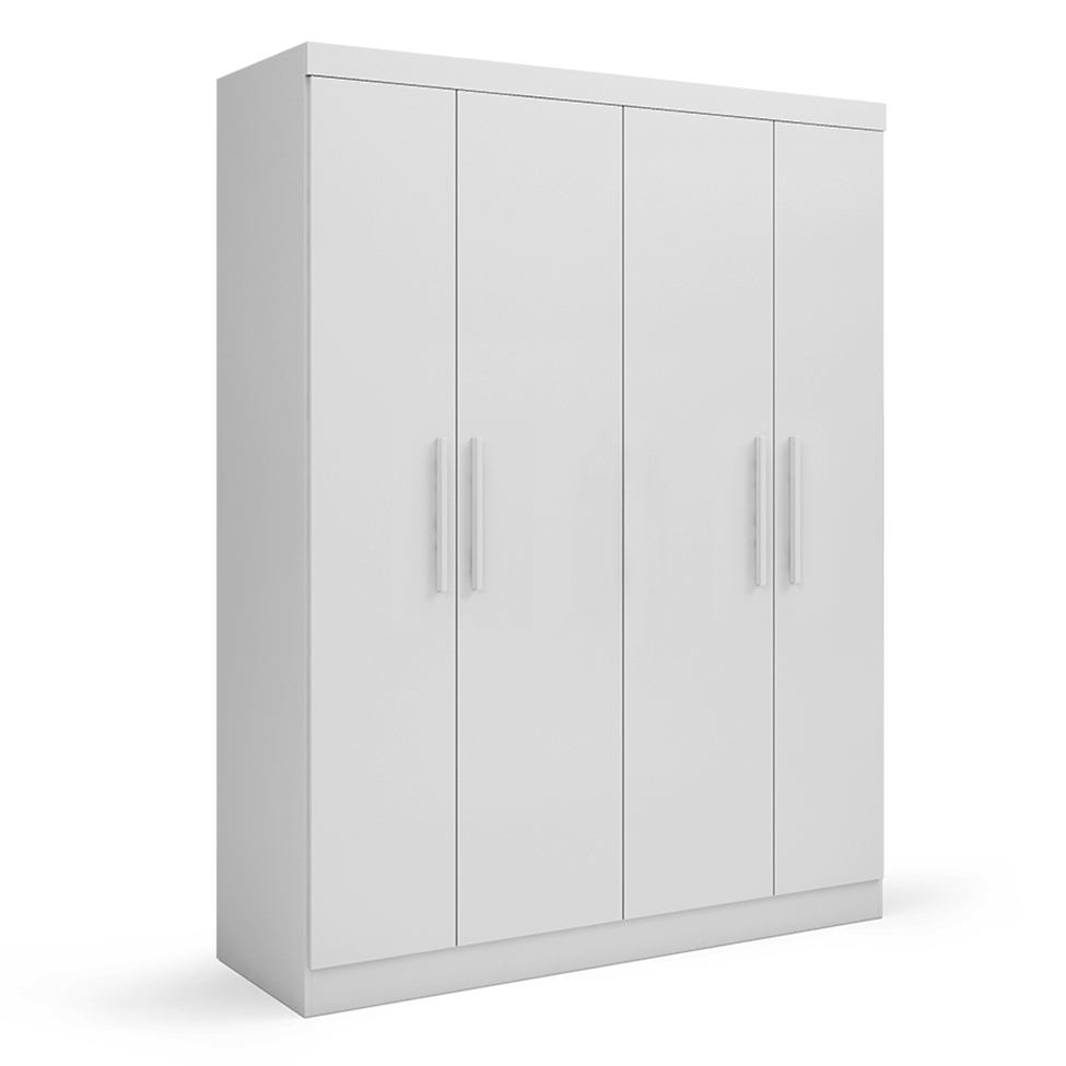 Guarda-Roupa Casal Supreme 4 Portas 2 Gavetas Branco