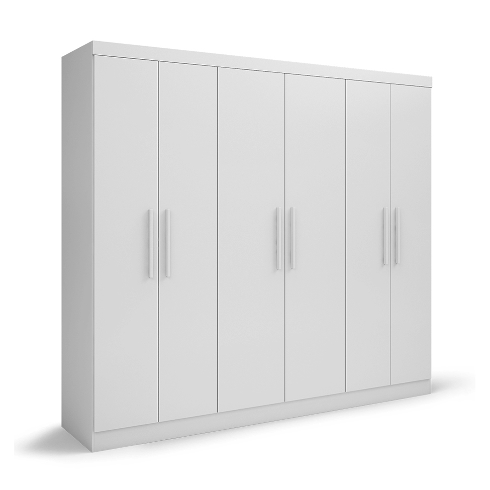 Guarda-Roupa Casal Supreme 6 Portas 4 Gavetas Branco