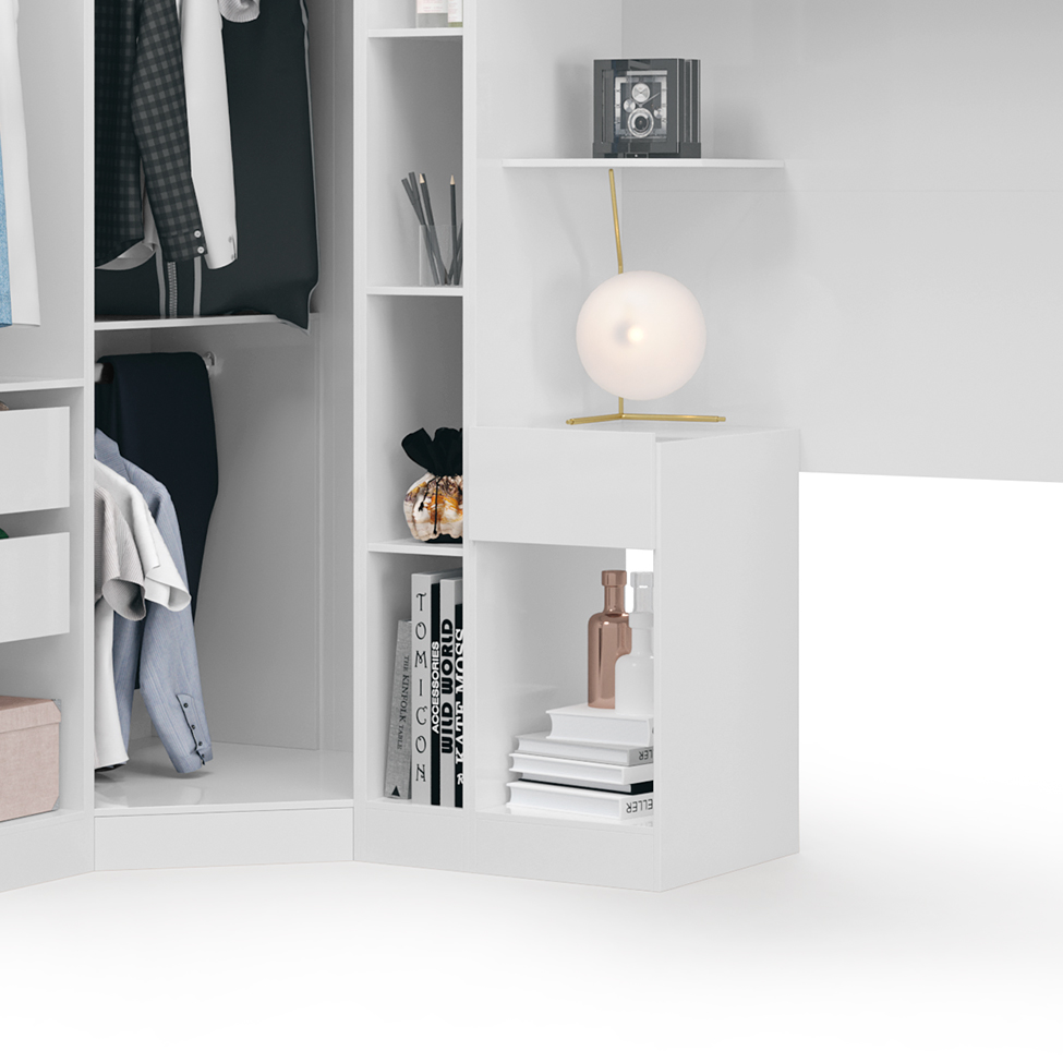 Guarda-Roupa Closet Modulado 6 Portas 4 Gavetas Gênova Branco