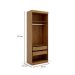 Guarda-Roupa Modular Gênova 2 Portas 2 Gavetas Ipê Nobre e Grafite