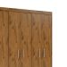 Guarda Roupa Roupeiro De Casal Marrom com 6 Portas 4 Gavetas Armário Multiuso Quarto Pry 1,56x1,85 - Batrol