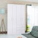 Guarda-Roupa Solteiro Advantage 4 Portas 3 Gavetas Branco