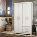 Guarda-Roupa Solteiro Primacy 4 Portas 2 Gavetas Branco