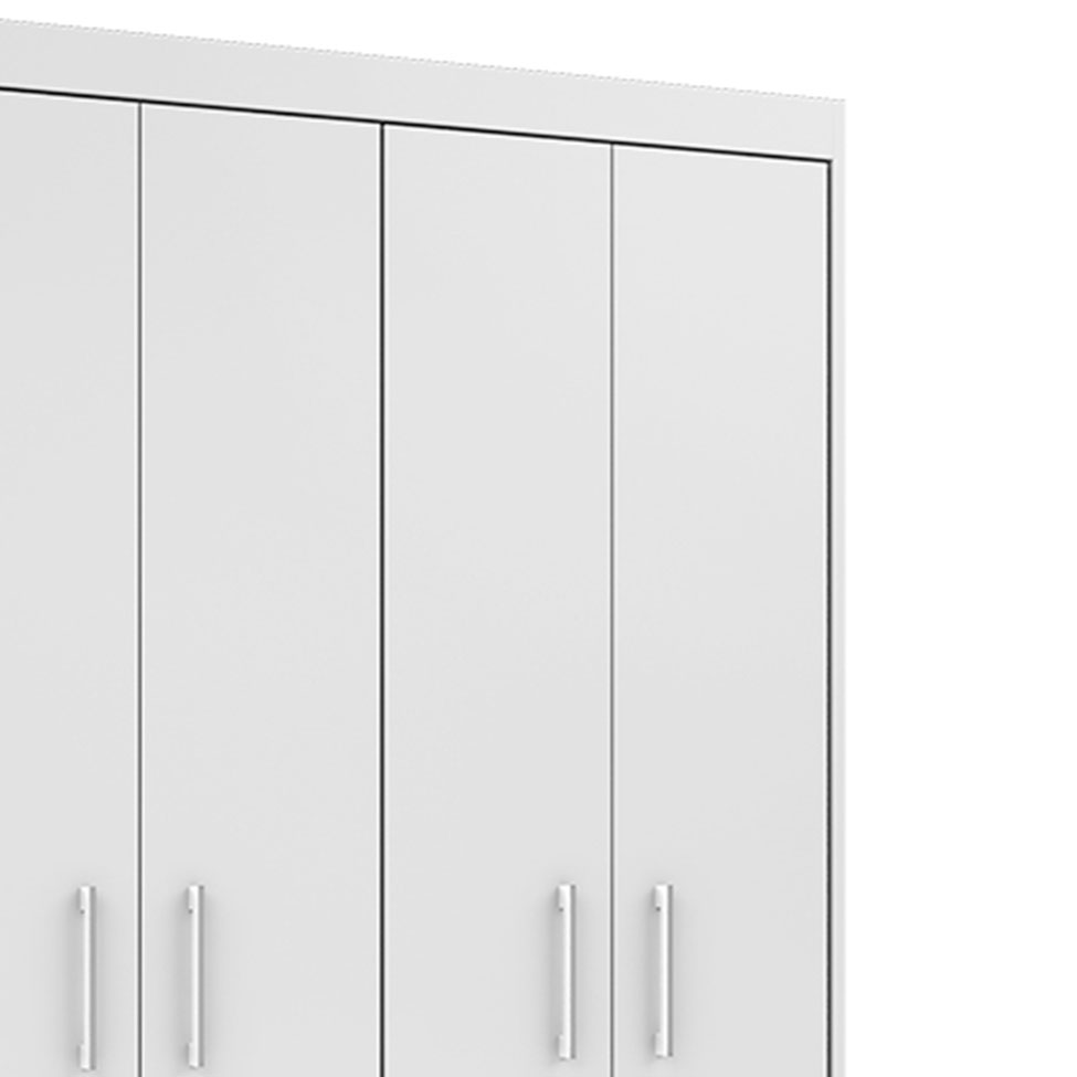 Guarda-Roupa Solteiro Primacy 4 Portas 2 Gavetas Branco