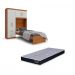 Kit Guarda Roupa Solteiro Off White com Cabeceira Baú + Cama Acoplada + Colchão de Solteiro Espuma D28 - AV