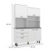 Kit de Cozinha Ravena 4 Portas 3 Gavetas Branco