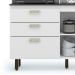 Kit de Cozinha Ravena 4 Portas 3 Gavetas Branco