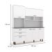 Kit de Cozinha Ravena 5 Portas 3 Gavetas Nobre e Grafite Branco