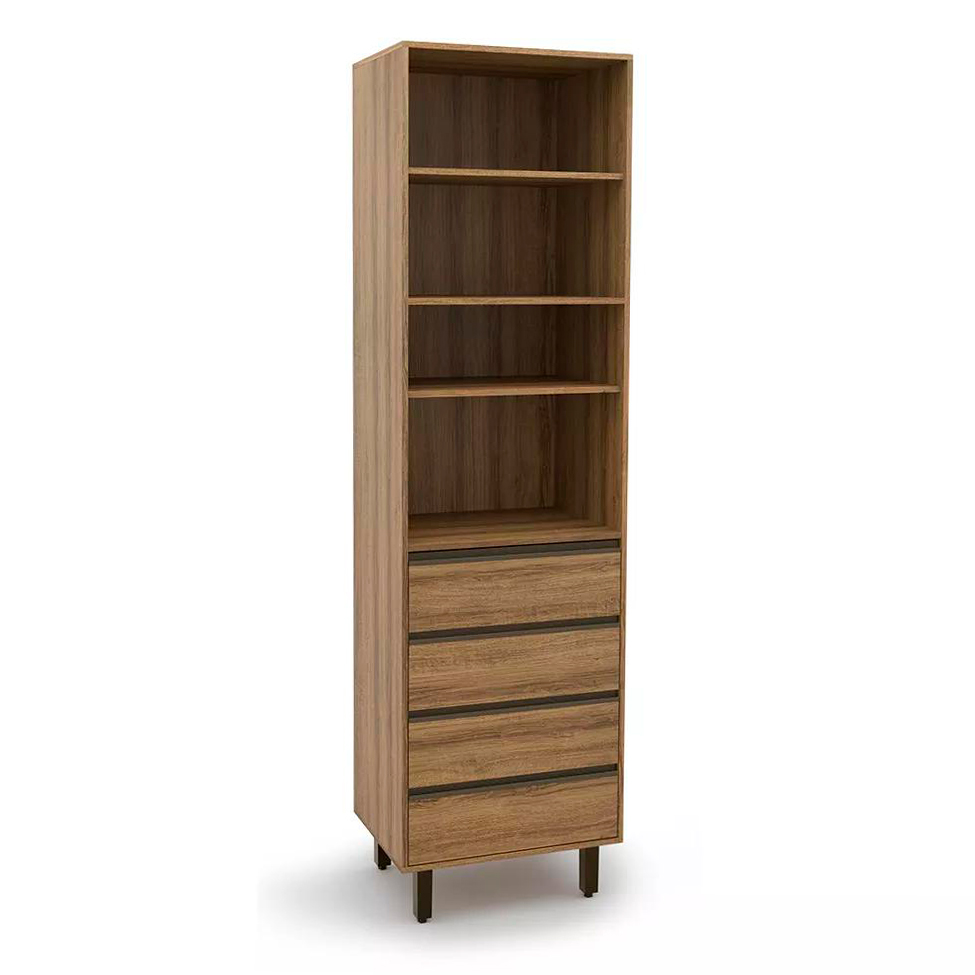 Paneleiro Confort 1 Porta 4 Gavetas Cinamomo