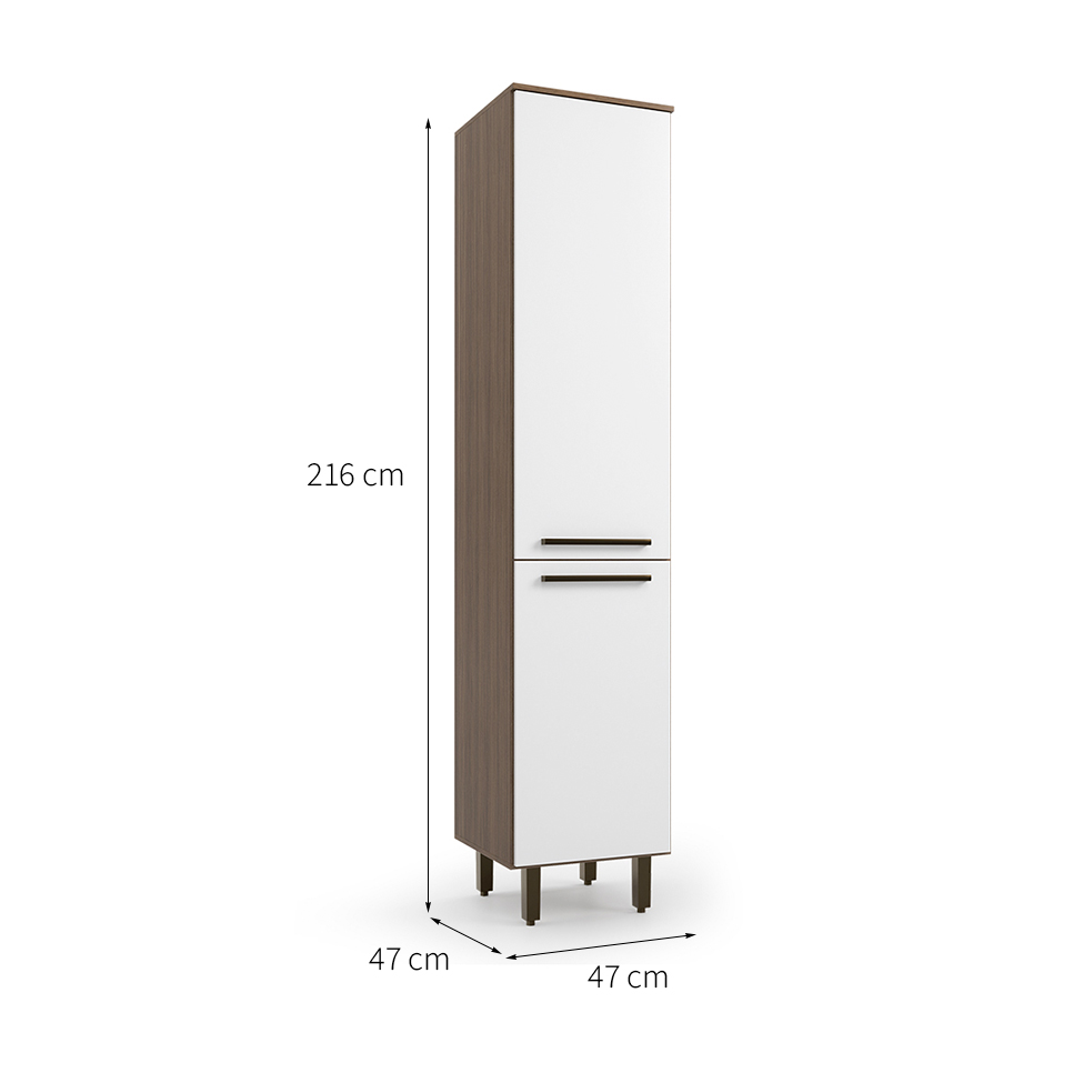 Paneleiro Evolution 2 Portas Tannat e Branco
