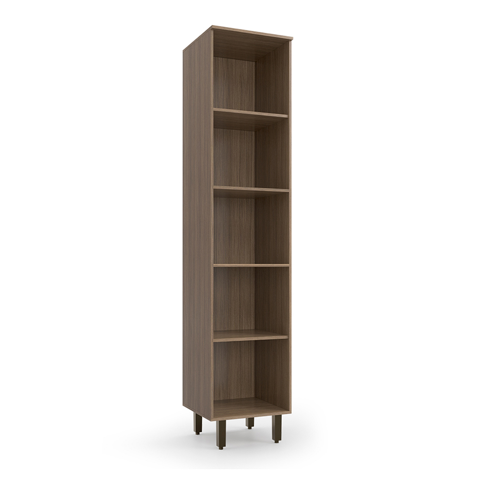 Paneleiro Evolution 2 Portas Tannat e Legno Crema