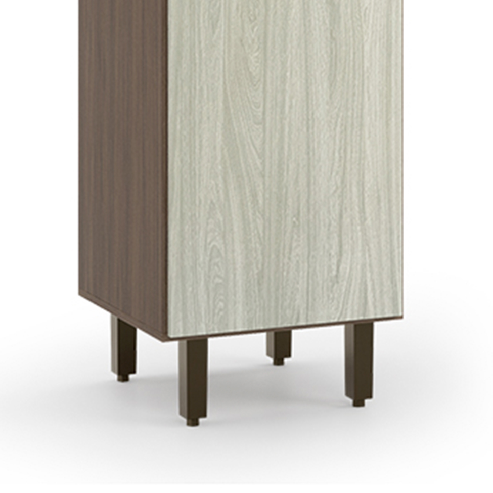 Paneleiro Evolution 2 Portas Tannat e Legno Crema