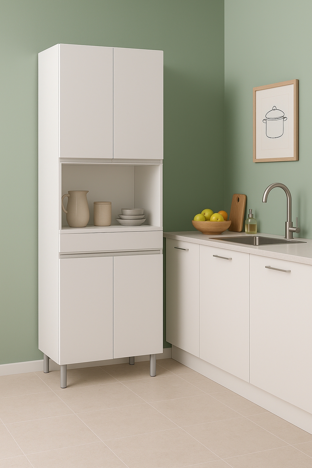 Paneleiro Top Class 4 Portas Branco