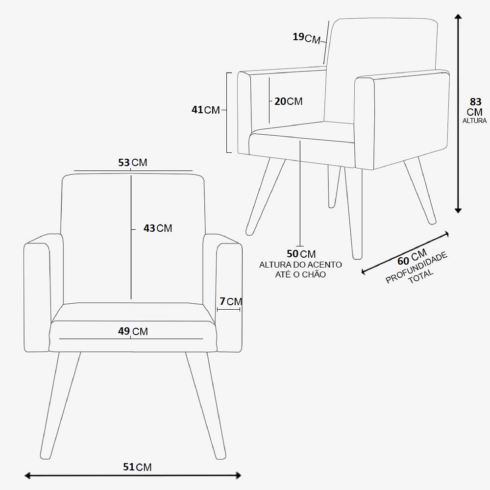 Poltrona Cadeira Premium Linha A Azul Celeste Em Suede Para Recepção Pés Retrô Confortável Estofada D28 120 kg Db