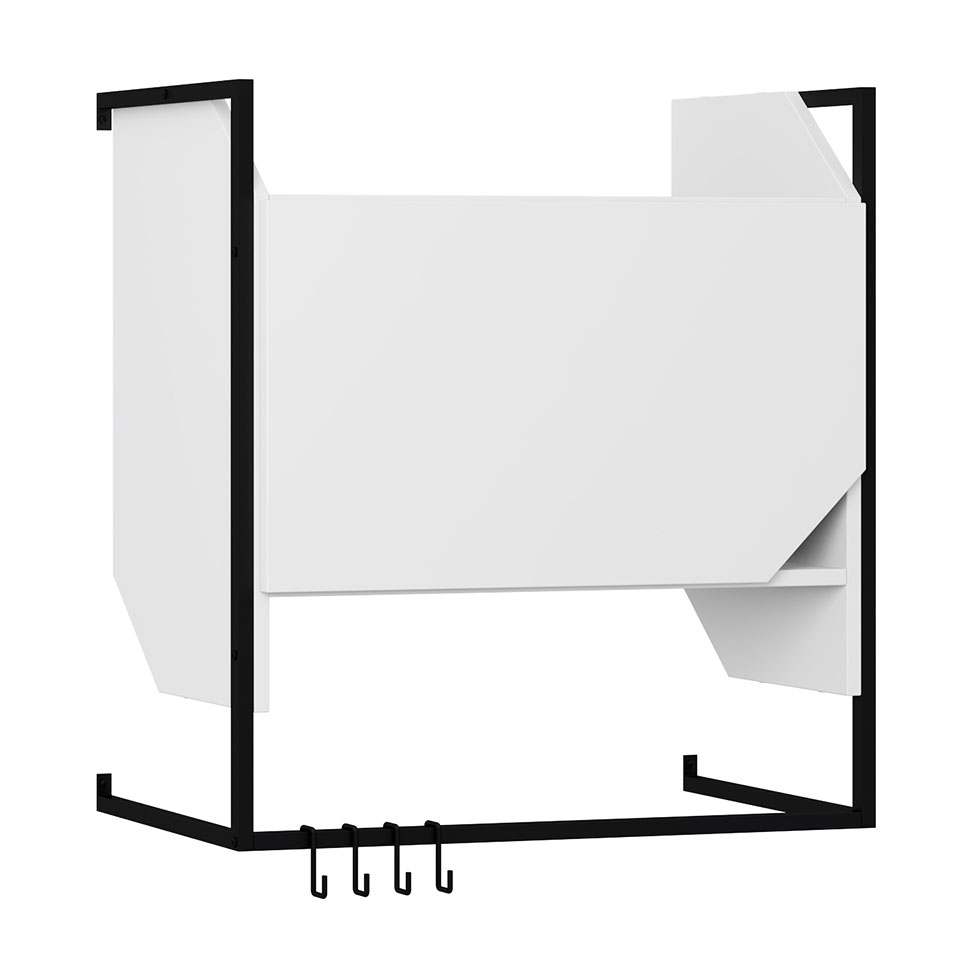 Armário Aéreo Soul com Ganchos 1 Porta Branco