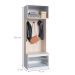 Guarda-Roupa Modulado Free I 2 Portas 2 Gavetas Branco e Nature