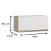 Armário Aéreo Cook 1 Porta Aveiro e Branco 70 cm