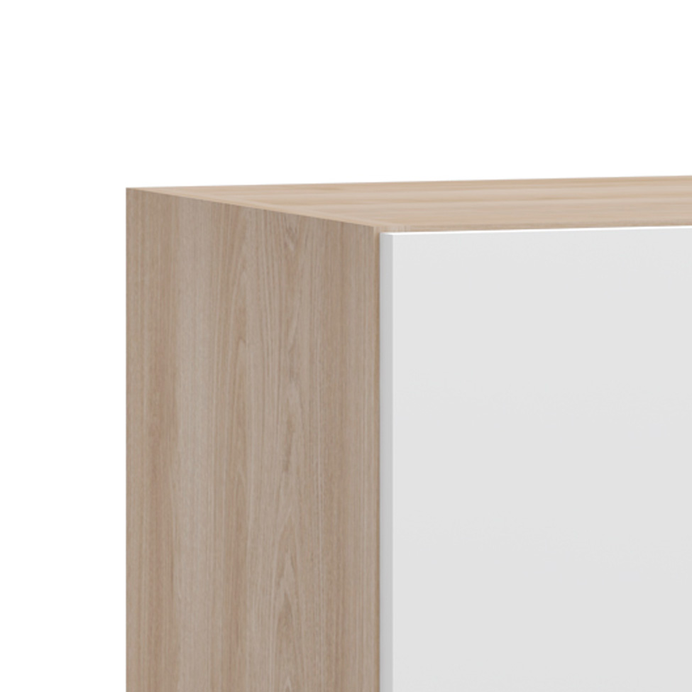 Armário Aéreo Cook 1 Porta Aveiro e Branco 70 cm