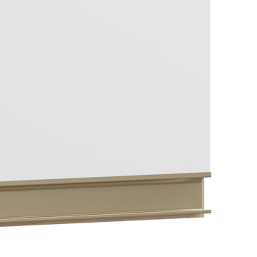 Armário Aéreo Cook 1 Porta Aveiro e Branco 70 cm