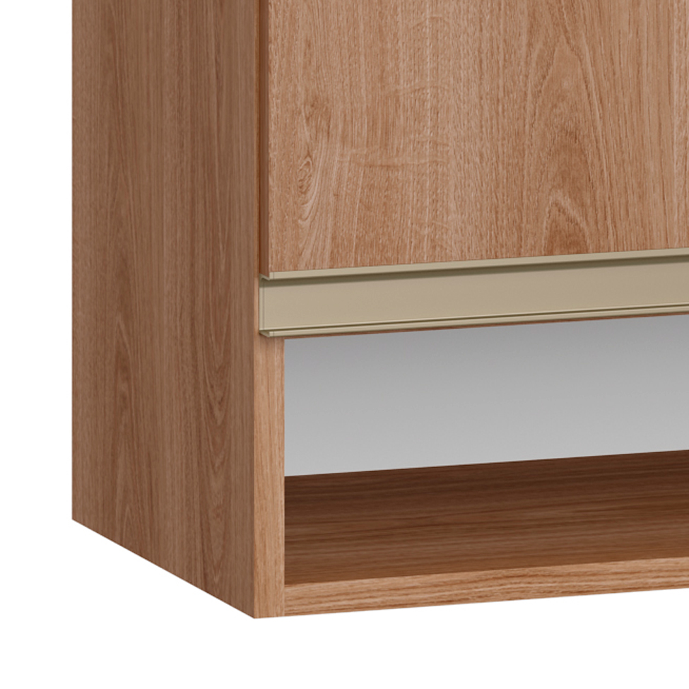 Armário Aéreo Cook ll 3 Portas Madeira 120 cm