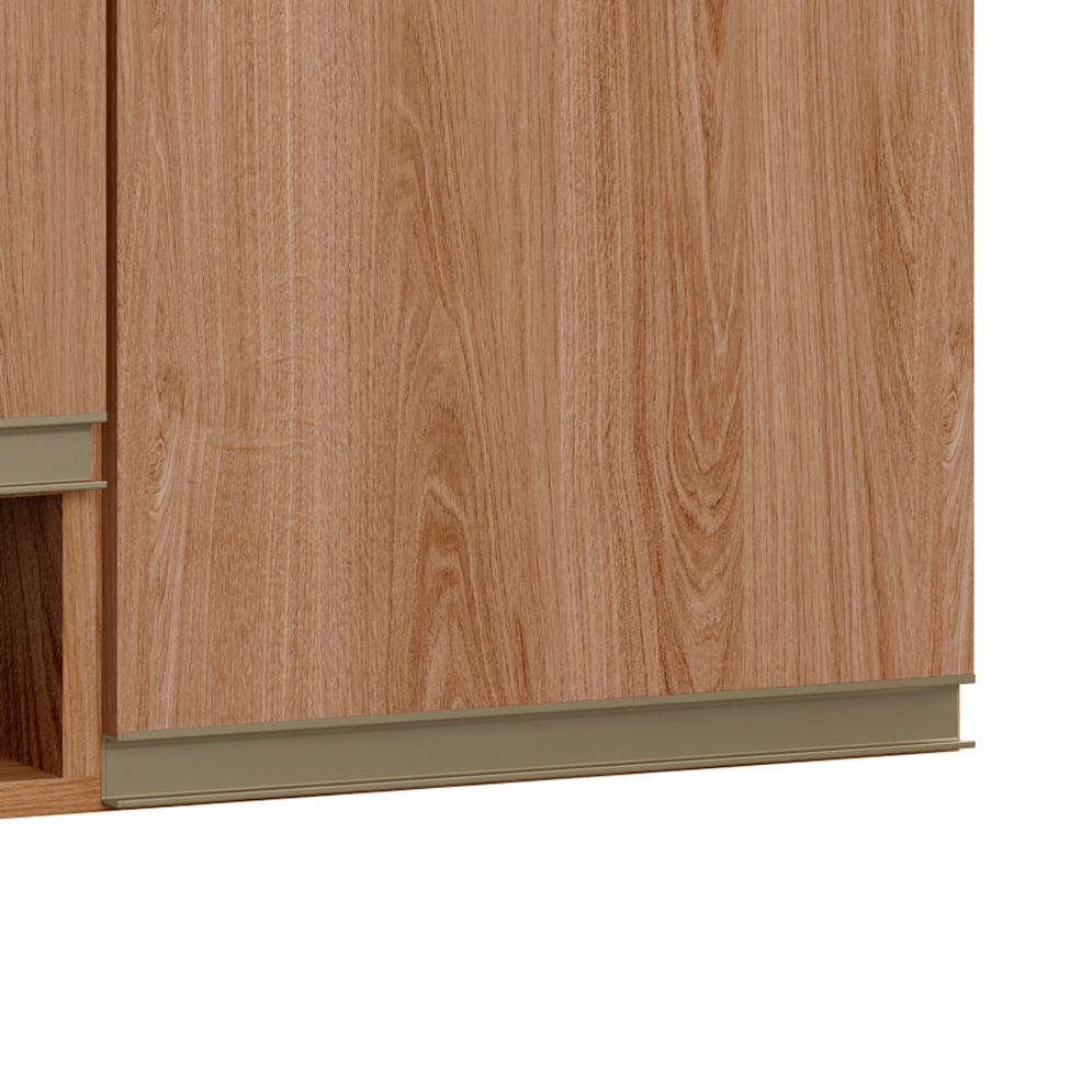 Armário Aéreo Cook ll 3 Portas Madeira 120 cm