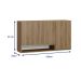 Armário Aéreo Cook ll 3 Portas Madeira 120 cm