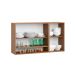 Armário Aéreo Cook ll 3 Portas Madeira e Aveiro 120 cm