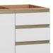 Balcão de Cozinha Cook 3 Portas 2 Gavetas Madeira e Branco