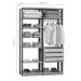 Guarda-Roupa Solteiro Modulado Clothes II 3 Gavetas Branco