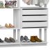 Guarda-Roupa Solteiro Modulado Clothes II 3 Gavetas Branco