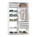 Guarda-Roupa Solteiro Modulado Clothes II 3 Gavetas Branco