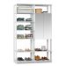 Guarda-Roupa Solteiro Modulado Clothes II com Espelho 2 Portas Branco