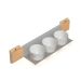 Kit de 3 Cachepot com Prateleira Green I Natural Fosco