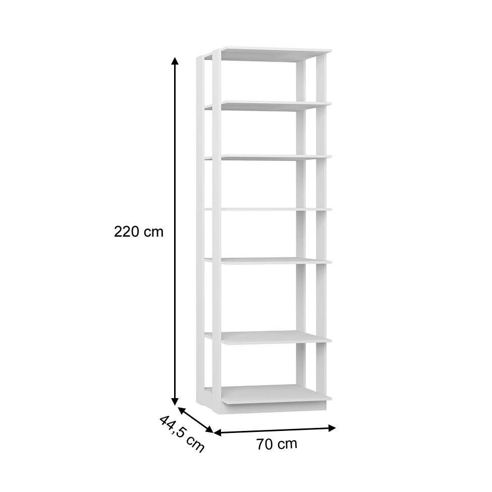 Prateleiras Clothes Branco 220x70x44,5