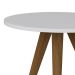 Mesa Lateral Redonda Retrô Branca 42 cm
