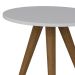 Mesa Lateral Redonda Retrô Branca 52 cm