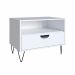 Mesa de Cabeceira Drawer 1 Gaveta Branca 67 cm